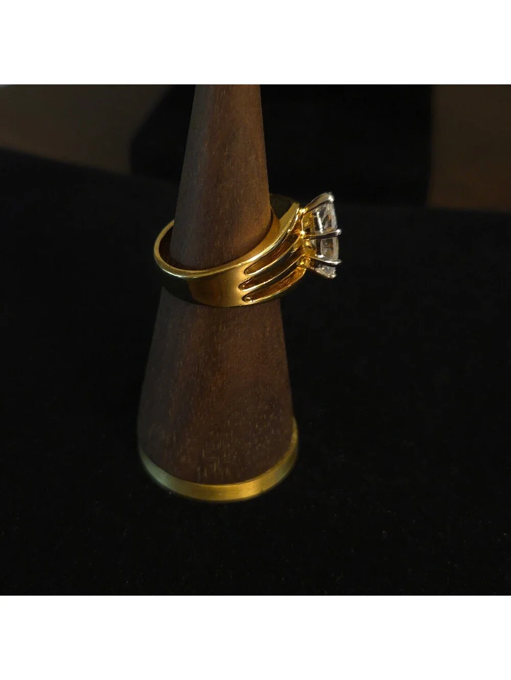 Vintage Size 8 14K HGE LIND Marquise CZ Ring